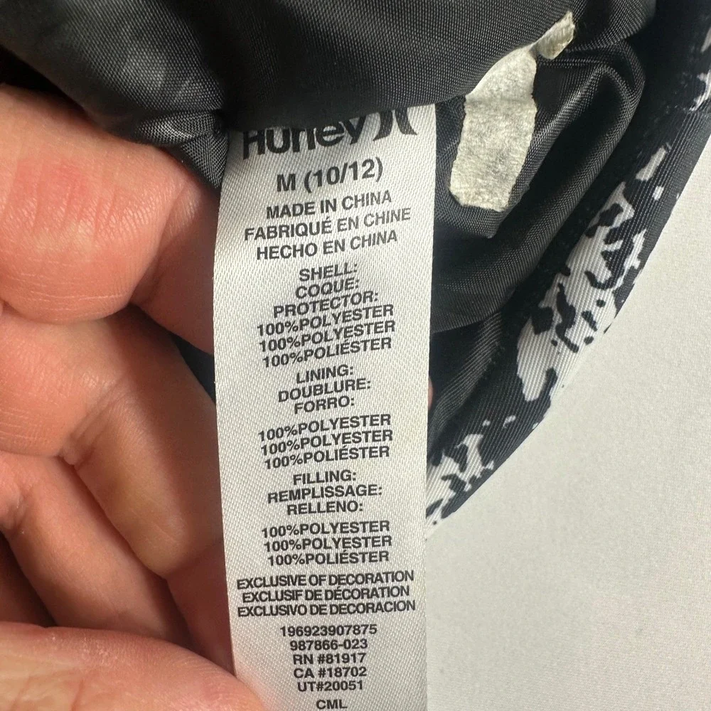 Hurley Youth Medium 10/12 Ski Snowboard Jacket Black Orange Mountains‎